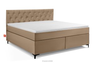ARDEA, https://konsimo.de/kollektion/ardea/ Boxspringbett 180 cm velours dunkelbeige dunkelbeige - Foto