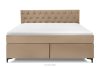 ARDEA Boxspringbett 180 cm velours dunkelbeige dunkelbeige - Foto 4