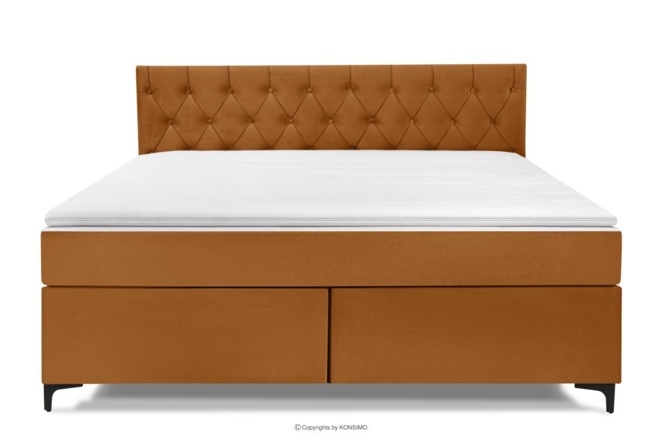 ARDEA Boxspringbett mit abnehmbarem Matratzenbezug 180 cm rot rot - Foto 3