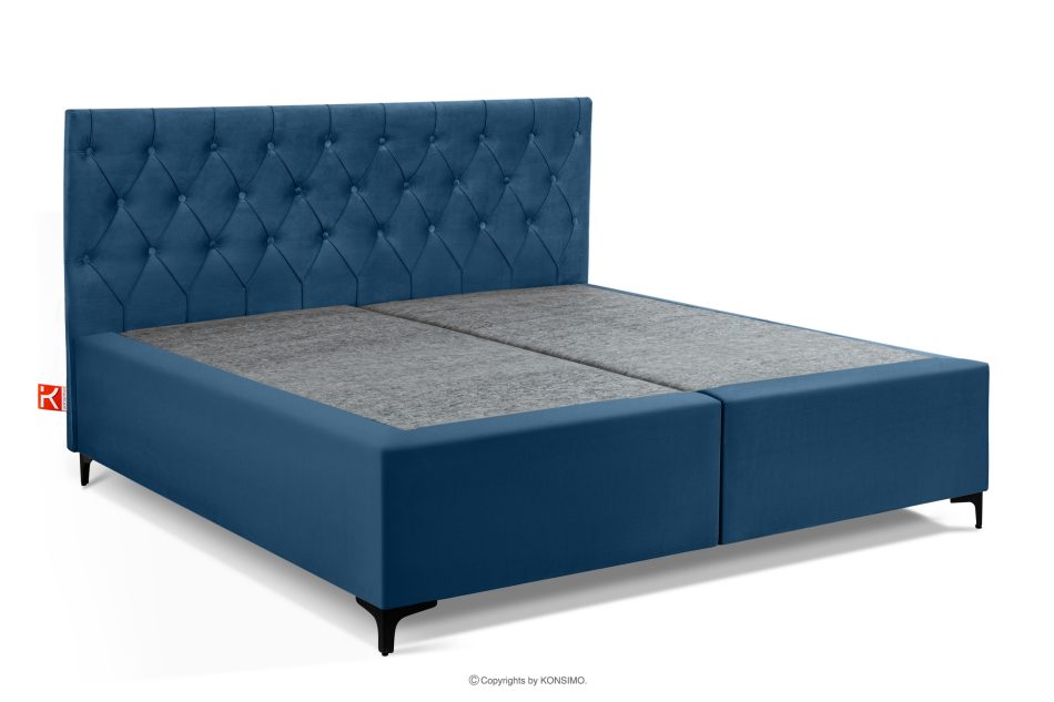 ARDEA Boxspringbett mit abnehmbarem Matratzenbezug 180 cm marineblau marineblau - Foto 2