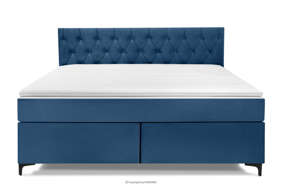 ARDEA Boxspringbett mit abnehmbarem Matratzenbezug 180 cm marineblau marineblau - Foto 3