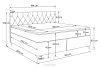 ARDEA Boxspringbett mit abnehmbarem Matratzenbezug 180 cm anthrazit anthrazit - Foto 14