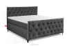 ARDEA Boxspringbett mit abnehmbarem Matratzenbezug 160 cm Velours anthrazit anthrazit - Foto 1