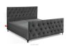 ARDEA Boxspringbett mit abnehmbarem Matratzenbezug 160 cm Velours anthrazit anthrazit - Foto 3