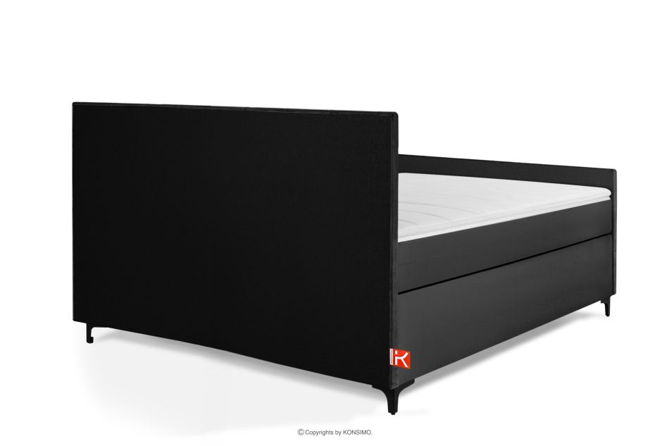 ARDEA Boxspringbett mit abnehmbarem Matratzenbezug 160 cm Velours anthrazit anthrazit - Foto 4