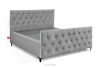 ARDEA Boxspringbett mit abnehmbarem Matratzenbezug 160 cm Velours hellgrau hellgrau - Foto 3