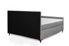 ARDEA Boxspringbett mit abnehmbarem Matratzenbezug 160 cm Velours hellgrau hellgrau - Foto 5