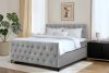 ARDEA Boxspringbett mit abnehmbarem Matratzenbezug 160 cm Velours hellgrau hellgrau - Foto 13
