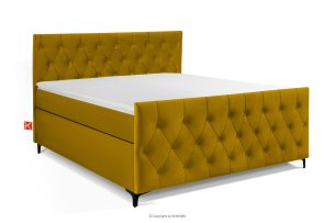 ARDEA, https://konsimo.de/kollektion/ardea/ Boxspringbett Bonellfedern 160 cm Velours gelb gelb - Foto