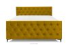 ARDEA Boxspringbett Bonellfedern 160 cm Velours gelb gelb - Foto 4