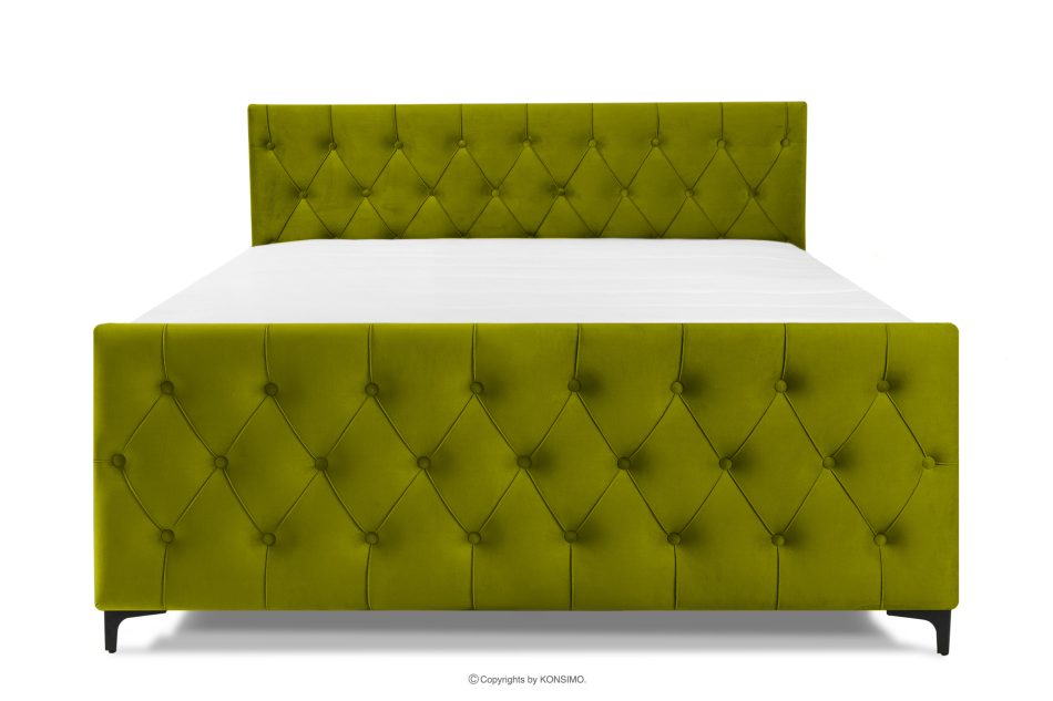 ARDEA Boxspringbett Bonellfedern 160 cm Velours oliv oliv - Foto 3