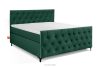 ARDEA Boxspringbett Bonellfedern 160 cm Velours dunkelgrün dunkelgrün - Foto 1