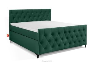 ARDEA, https://konsimo.de/kollektion/ardea/ Boxspringbett Bonellfedern 160 cm Velours dunkelgrün dunkelgrün - Foto