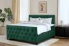 ARDEA Boxspringbett Bonellfedern 160 cm Velours dunkelgrün dunkelgrün - Foto 13