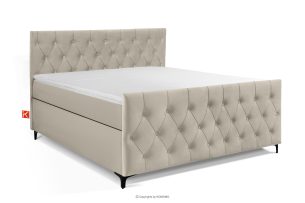 ARDEA, https://konsimo.de/kollektion/ardea/ Boxspringbett velours 160 cm cremefarben cremefarben - Foto