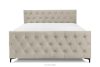 ARDEA Boxspringbett velours 160 cm cremefarben cremefarben - Foto 4