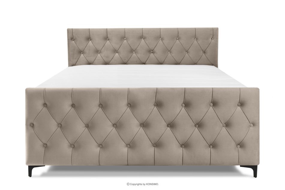 ARDEA Boxspringbett velours 160 cm beige beige - Foto 3