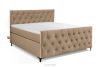 ARDEA Boxspringbett velours 160 cm dunkelbeige dunkelbeige - Foto 1