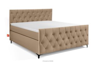 ARDEA, https://konsimo.de/kollektion/ardea/ Boxspringbett velours 160 cm dunkelbeige dunkelbeige - Foto