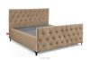 ARDEA Boxspringbett velours 160 cm dunkelbeige dunkelbeige - Foto 3