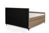 ARDEA Boxspringbett velours 160 cm dunkelbeige dunkelbeige - Foto 5