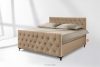 ARDEA Boxspringbett velours 160 cm dunkelbeige dunkelbeige - Foto 2