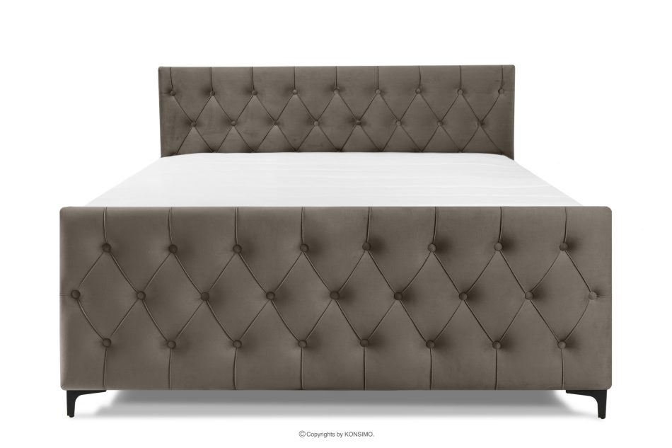 ARDEA Boxspringbett Bonellfedern 160 cm Velours braun braun - Foto 3