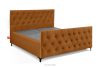 ARDEA Boxspringbett mit abnehmbarem Matratzenbezug 160 cm Velours rot rot - Foto 3
