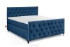 ARDEA Boxspringbett mit abnehmbarem Matratzenbezug 160 cm Velours marineblau marineblau - Foto 1