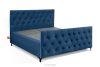 ARDEA Boxspringbett mit abnehmbarem Matratzenbezug 160 cm Velours marineblau marineblau - Foto 3