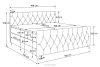 ARDEA Boxspringbett mit abnehmbarem Matratzenbezug 160 cm Velours hellgrau hellgrau - Foto 14