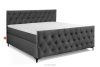 ARDEA Boxspringbett mit abnehmbarem Matratzenbezug 180 cm Velours anthrazit anthrazit - Foto 1