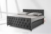 ARDEA Boxspringbett mit abnehmbarem Matratzenbezug 180 cm Velours anthrazit anthrazit - Foto 2
