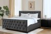 ARDEA Boxspringbett mit abnehmbarem Matratzenbezug 180 cm Velours anthrazit anthrazit - Foto 13
