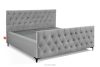 ARDEA Boxspringbett mit abnehmbarem Matratzenbezug 180 cm Velours hellgrau hellgrau - Foto 3