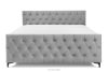 ARDEA Boxspringbett mit abnehmbarem Matratzenbezug 180 cm Velours hellgrau hellgrau - Foto 4