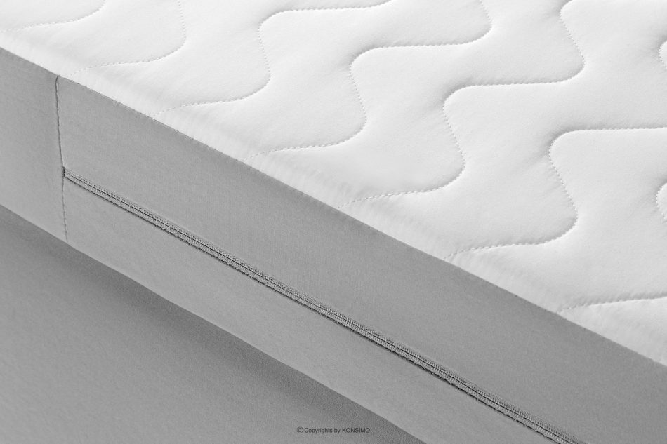 ARDEA Boxspringbett mit abnehmbarem Matratzenbezug 180 cm Velours hellgrau hellgrau - Foto 6