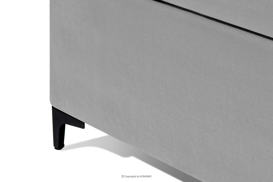 ARDEA Boxspringbett mit abnehmbarem Matratzenbezug 180 cm Velours hellgrau hellgrau - Foto 11