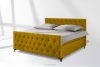 ARDEA Boxspringbett  Bonellfedern 180 cm Velours gelb gelb - Foto 2