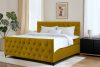 ARDEA Boxspringbett  Bonellfedern 180 cm Velours gelb gelb - Foto 13