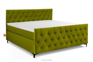 ARDEA, https://konsimo.de/kollektion/ardea/ Boxspringbett  Bonellfedern 180 cm Velours oliv oliv - Foto
