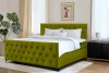 ARDEA Boxspringbett 180 cm mit Bonell und Taschenfederkern 180 cm oliv Velours oliv - Foto 13