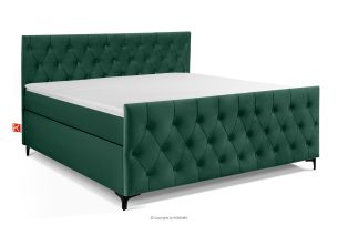 ARDEA, https://konsimo.de/kollektion/ardea/ Boxspringbett  Bonellfedern 180 cm Velours dunkelgrün dunkelgrün - Foto