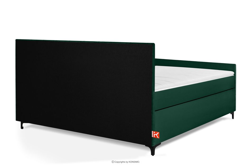 ARDEA Boxspringbett  Bonellfedern 180 cm Velours dunkelgrün dunkelgrün - Foto 4