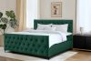 ARDEA Boxspringbett  Bonellfedern 180 cm Velours dunkelgrün dunkelgrün - Foto 13
