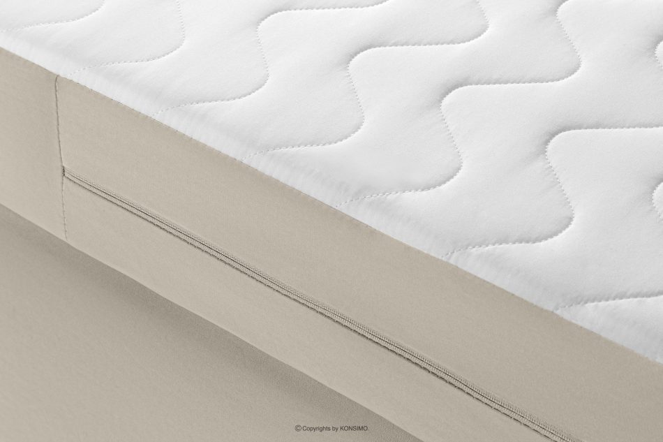 ARDEA Boxspringbett 180 cm velours cremefarben cremefarben - Foto 6