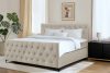 ARDEA Boxspringbett 180 cm velours cremefarben cremefarben - Foto 13