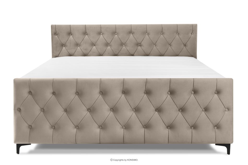 ARDEA Boxspringbett 180 cm velours beige beige - Foto 3