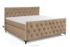ARDEA Boxspringbett 180 cm velours dunkelbeige dunkelbeige - Foto 1