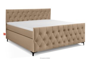 ARDEA, https://konsimo.de/kollektion/ardea/ Boxspringbett 180 cm velours dunkelbeige dunkelbeige - Foto